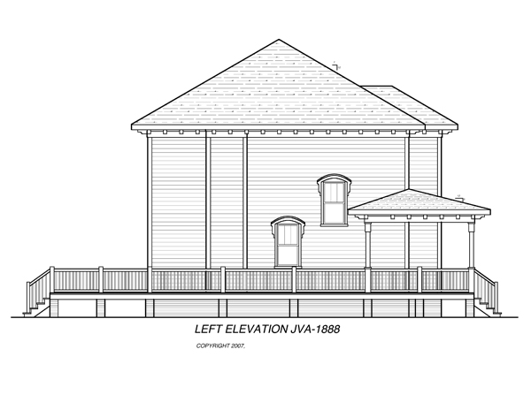 Left Elevation image of CAMDEN House Plan